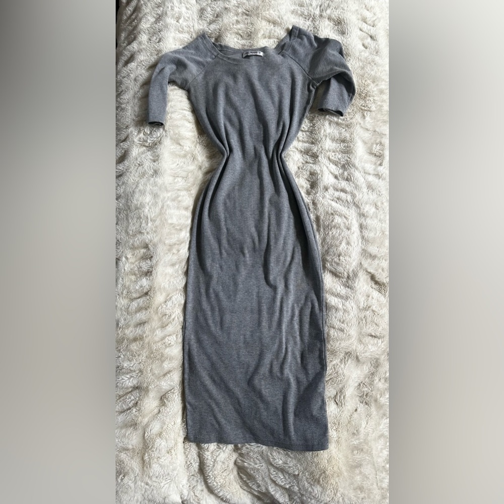 💓 Say what gray medium dress long maxi night out bodycon